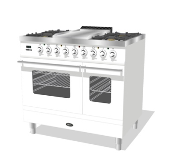 现代灶台烤箱组合su模型