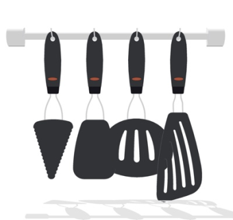 现代金属锅铲su模型