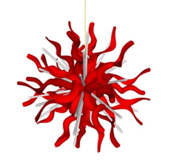 现代珊瑚装饰灯su模型