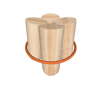 现代木头装饰摆件su模型