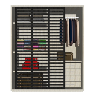 现代玄关衣柜su模型