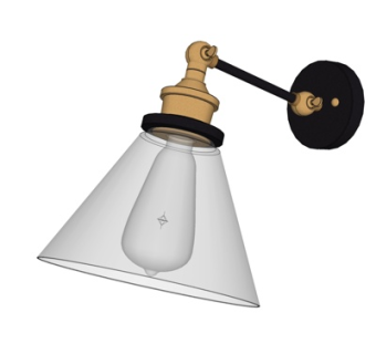 现代金属壁灯su模型