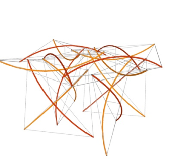 现代金属廊架su模型