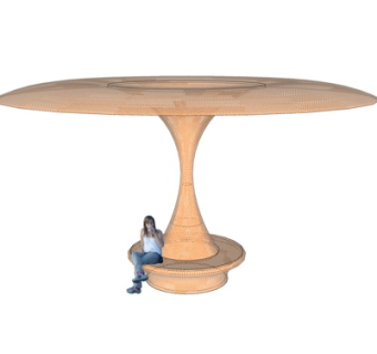 现代金属凉亭su模型