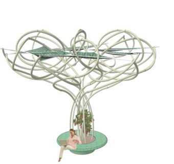 欧式金属廊架su模型