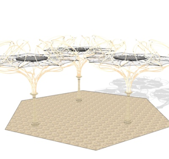 欧式花瓣凉亭su模型