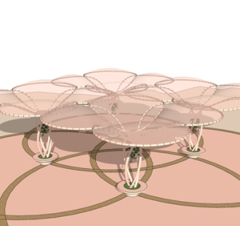 欧式花瓣凉亭su模型