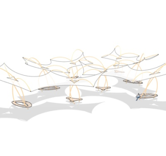 现代玻璃凉亭su模型