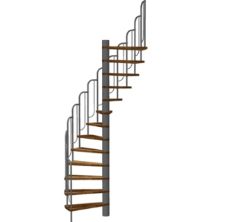 工业风金属楼梯su模型