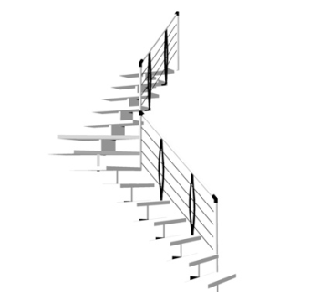 现代楼梯su模型