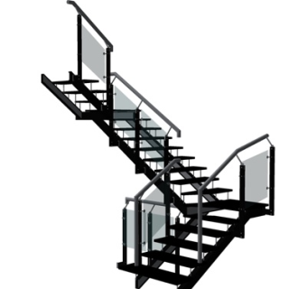 现代楼梯su模型