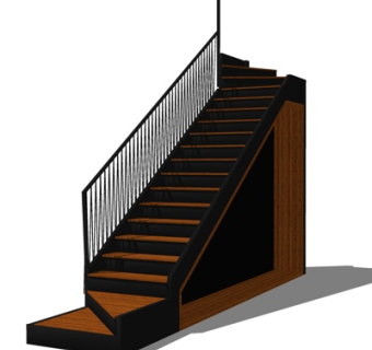 现代楼梯su模型
