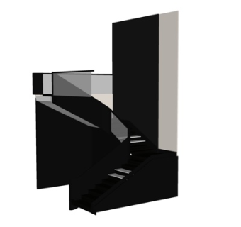 现代楼梯su模型