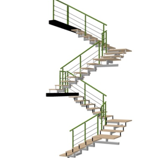 现代楼梯su模型