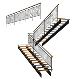 现代楼梯su模型