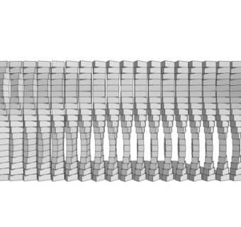 现代金属景观墙su模型