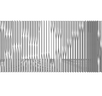 现代金属景观墙su模型