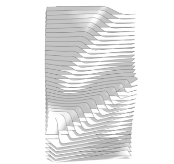 现代金属景观墙su模型