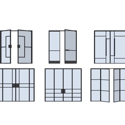 现代玻璃窗户su模型