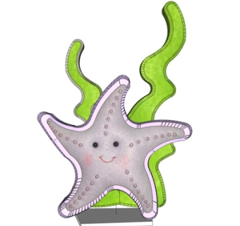 现代海星摆件su模型