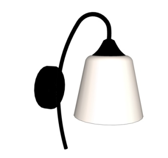 现代金属壁灯su模型