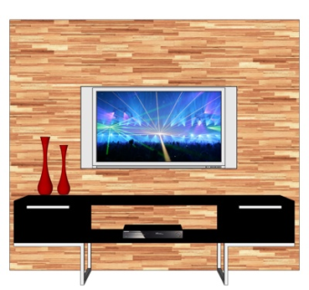 现代实木电视柜su模型