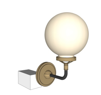 现代金属壁灯su模型