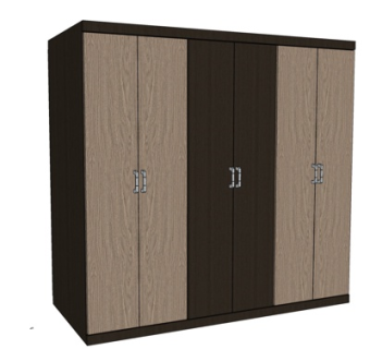 现代实木衣柜su模型