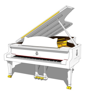 现代钢琴su模型