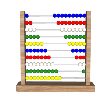 现代儿童算盘玩具su模型