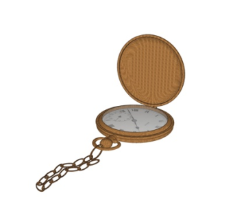 现代金属怀表su模型