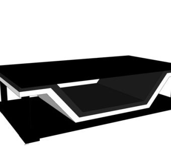 现代金属茶几su模型