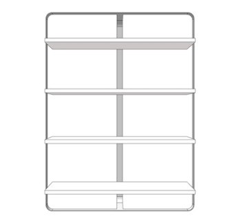 现代实木货架su模型