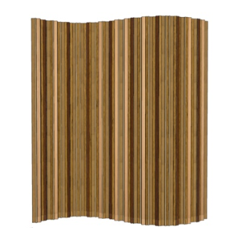 现代实木屏风隔断su模型