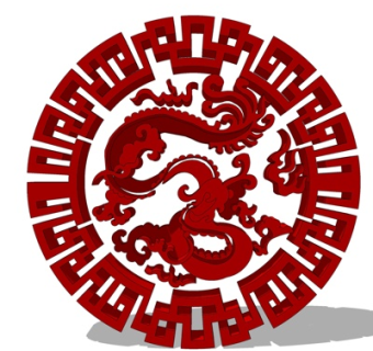 中式龙形雕花su模型