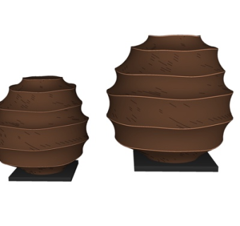 现代陶瓷装饰摆件su模型