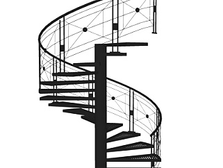 现代<em>旋转楼梯su模型</em>