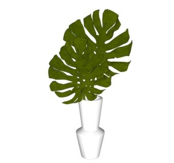 现代绿植花瓶su模型