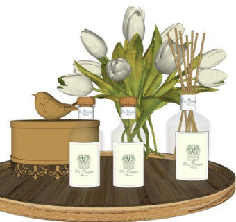 现代花瓶花卉香薰su模型