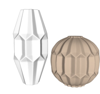 现代金属花瓶su模型