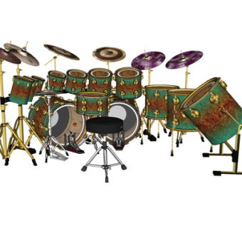 现代音乐设备su模型