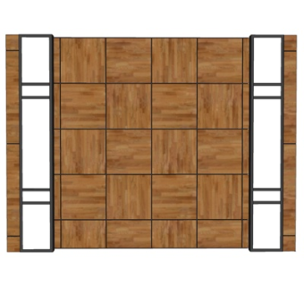 现代电视背景墙su模型