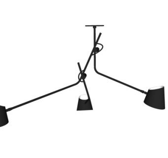 现代金属吊灯su模型