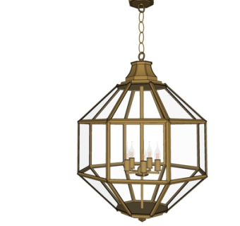 现代金属吊灯su模型