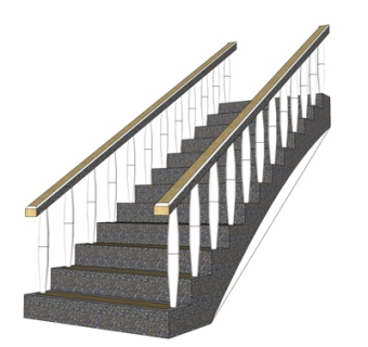 现代楼梯su模型