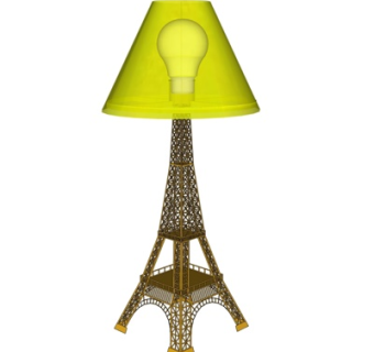 现代金属台灯su模型