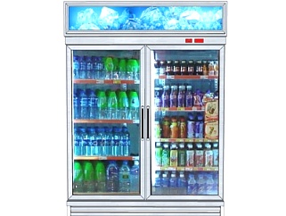 现代<em>超市</em>冰柜su模型