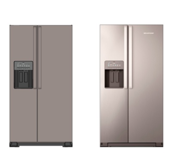 现代双开门冰箱su模型