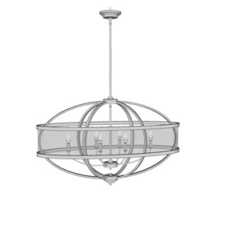 工业风金属吊灯su模型