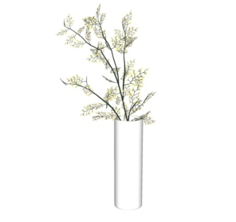 现代花瓶花卉su模型